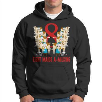 Eight Maids A-Milking Song 12 Days Christmas Hoodie - Monsterry AU