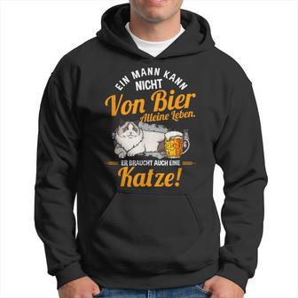 Ein Mann Kann Nichton Bier Alleine Leben Ein Mann Kann Nichton Bier Kapuzenpullover - Geschenkecke