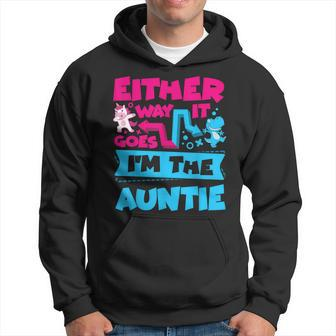 Either Way It Goes I'm The Auntie Gender Reveal Announcement Hoodie - Thegiftio UK