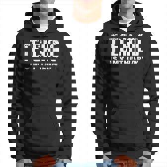 El Techno Es Mi Terapia Music Rave Festival Sudadera - Regaloses