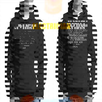 Electrician Definition Electrician Hoodie | Mazezy