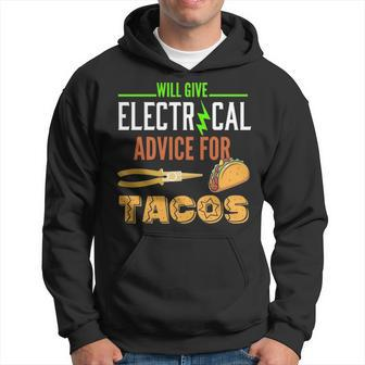 Electrician Taco Lover Quote Electrician Hoodie | Mazezy