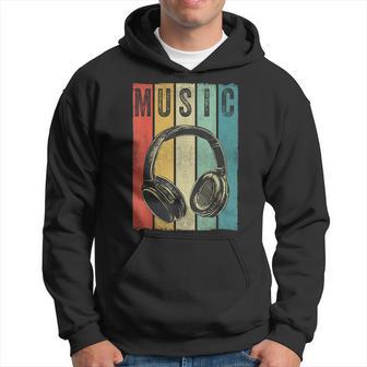 Electronic Music Lover Dj Vintage Retro Headphones Hoodie - Monsterry