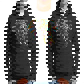 Elefante Animal Colorido Zoo Arte Elefante Sudadera - Regaloses