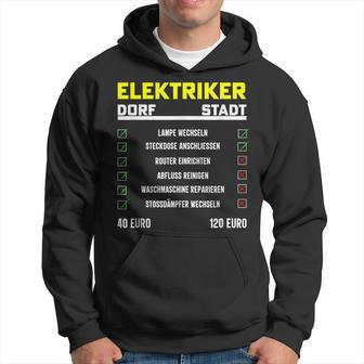Elektrotechnik Elektroniker Handwerker Elektriker Black Hoodie - Seseable
