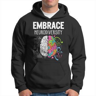 Embrace Neurodiversity Brain Adhd Autism Awareness Hoodie - Thegiftio