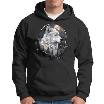 Enchanted Moonlight In The Wolf Forest Hoodie - Thegiftio UK