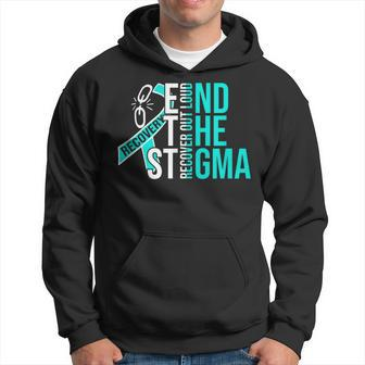 End The Stigma Recover Out Loud Aa Na Addiction Recovery Hoodie - Monsterry