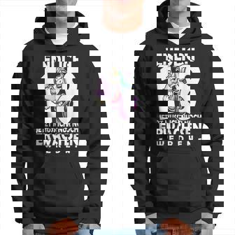 Endlich 18 Einhorn Hoodie - Humorvoller Aufdruck zum Erwachsenwerden - Seseable