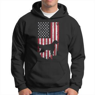 English Setter Dog Silhouette 4Th Of July Usa Flag Hoodie - Monsterry CA