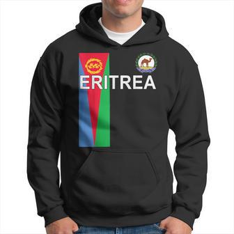 Eritrean Sporty National Flag And Emblem Hoodie - Thegiftio UK