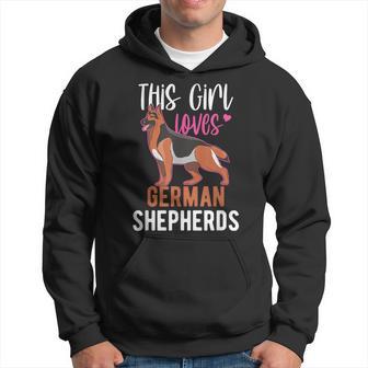 Esta Chica Ama A Los Pastores Alemanes Pastor Alemán Perro Sudadera - Regaloses