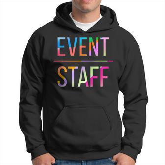 Event Staff Front Cool Party Uniform Events Hoodie - Thegiftio UK