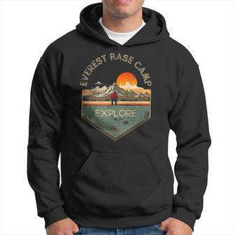 Everest Base Camp Retro Vintage Hiking Apparel Souvenir Hoodie - Monsterry UK