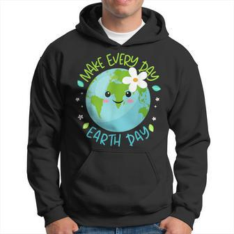 Make Every Day Earth Day Cute Planet Save Environment Women Hoodie | Mazezy