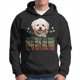 Every Snack You Make Bichon Frise Dog Dad Fathers Day Hoodie - Monsterry DE