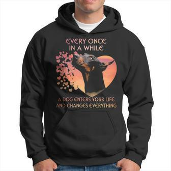 Everyce In A While A Dog Enters Your Life Doberman Hoodie | Mazezy