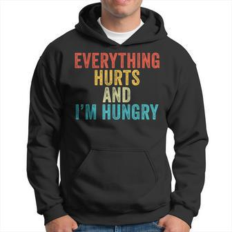 Everything Hurts I'm Hungry Running Marathon Runner Hoodie - Monsterry
