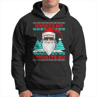 Evil Santa Where's My Favorite Ho Ugly Christmas Xmas Hoodie - Monsterry DE