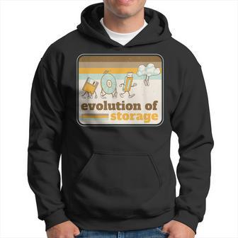 Evolution Of Storage Computer Nerd Retro Graphic Hoodie - Thegiftio UK