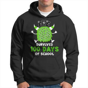 Eye Survived 100 Days Cute Monster 100 Days Of School Hoodie - Monsterry