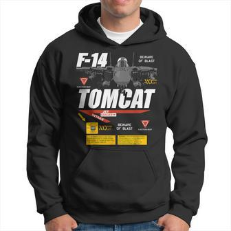 F-14 Tomcat Naval Fighter Jet Diagram Graphic Hoodie - Seseable