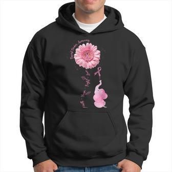 Faith Hope Fight Love Elephant Breast Cancer Awareness Hoodie - Monsterry