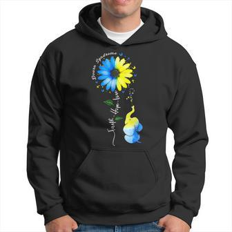 Faith Hope Love Awareness Down's Syndrome The Blue Elephant Hoodie - Monsterry