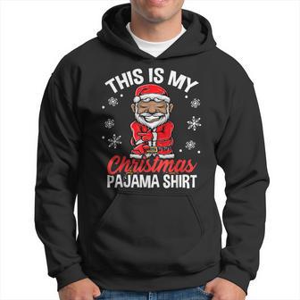 Family Christmas Pajama African American Santa Sheesh Dance Hoodie - Monsterry UK