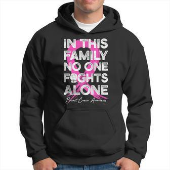 In This Family No One Fight Alone Breast Cancer Warrior Hoodie - Monsterry