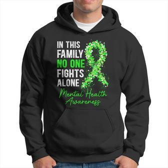 In This Family Nobody Fights Alone Mental Health Awareness Hoodie - Thegiftio UK