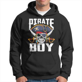 Family Skull Pirate Boy Jolly Roger Crossbones Flag Hoodie - Thegiftio UK