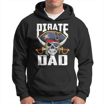 Family Skull Pirate Dad Jolly Roger Crossbones Flag Hoodie | Mazezy
