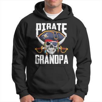 Family Skull Pirate Grandpa Jolly Roger Crossbones Flag Hoodie - Monsterry DE