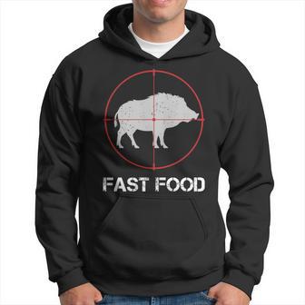 Fast Food Wildschweinjagd Lustige Tierwelt Jäger Papa Kapuzenpullover - Geschenkecke