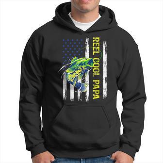 Father Day Reel Cool Papa Dad Joke Bass Fishing Hoodie - Thegiftio UK