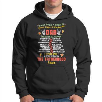 Fatherhood Tour Best Dad I Rock It Life Father's Day Hoodie - Thegiftio UK