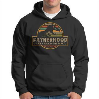 Fatherhood Is A Walk In The Park — Dino Father's Day Hoodie - Seseable