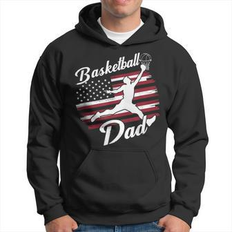 Father's Day 4Th July American Flag Basketball Sport Dad Men Hoodie - Seseable