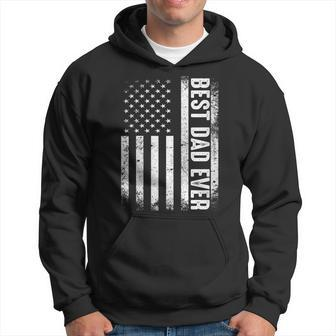 Father's Day Best Dad Ever With Us American Flag Dad Day Hoodie - Seseable