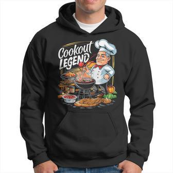 Father's Day Cookout Legend Daddy Quote Cookout Grilling Dad Hoodie - Thegiftio UK