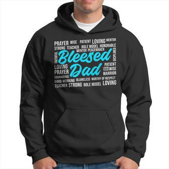 Father's Day Dad Husband Blessed Dad Christian Hoodie - Thegiftio UK