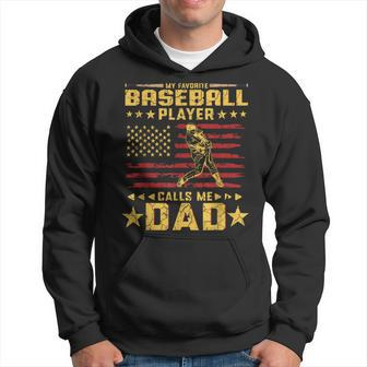 Father's Day My Favorite T-Ball Player Calls Me Dad Baseball Hoodie - Thegiftio UK