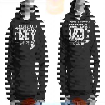 Father's Day First Time Dad 2024 Promoted To Daddy Est 2024 Hoodie | Mazezy
