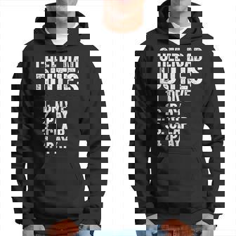 Father's Day Cheer Dad Duties Drive Pay Clap Hoodie - Thegiftio