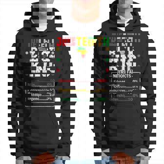 Father's Day Junenth Black King Nutrition Facts Melanin Hoodie - Thegiftio