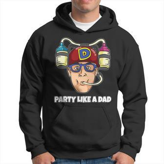 Father's Day Party Like A Dad Baby Bottle Helmet Hoodie - Monsterry DE