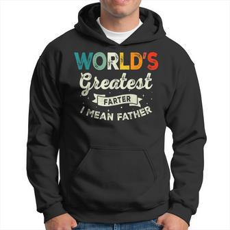 Father's Day Vintage Retro World's Best Farter I Mean Father Hoodie - Thegiftio UK