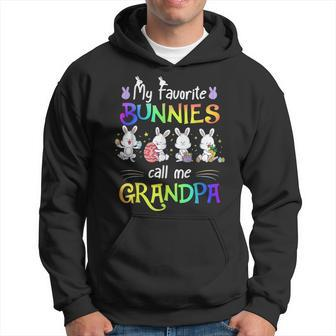 My Favorite Bunnies Call Me Grandpa Bunny Easter Day Hoodie - Thegiftio UK