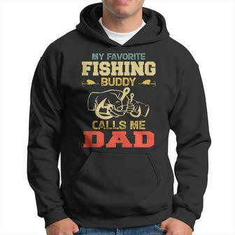 My Favorite Fishing Buddy Calls Me Dad Father's Day Hoodie - Thegiftio UK
